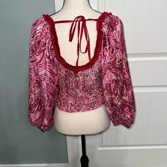 Free People Dare Me Velvet blouse size small - Picture 9 of 12